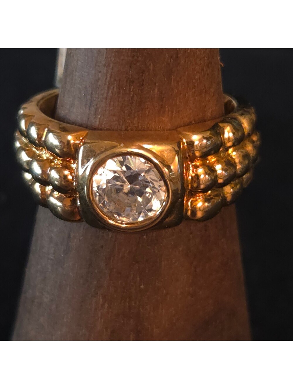 Vintage Men's LIND Size 10 14K HGE CZ Ring